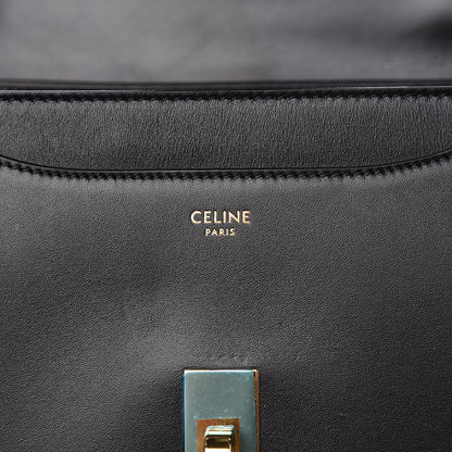 Celine Satinated Calfskin Small 16 Top Handle Bag Black 5 of 9