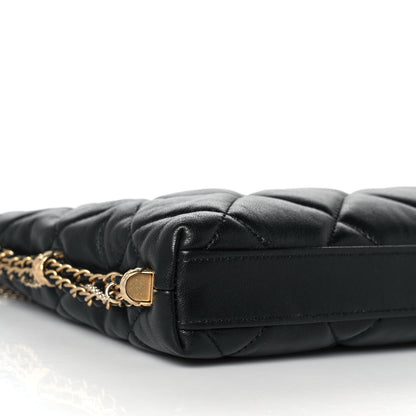 Chanel Lambskin Quilted Crush on Chains Hobo Black 8 of 9