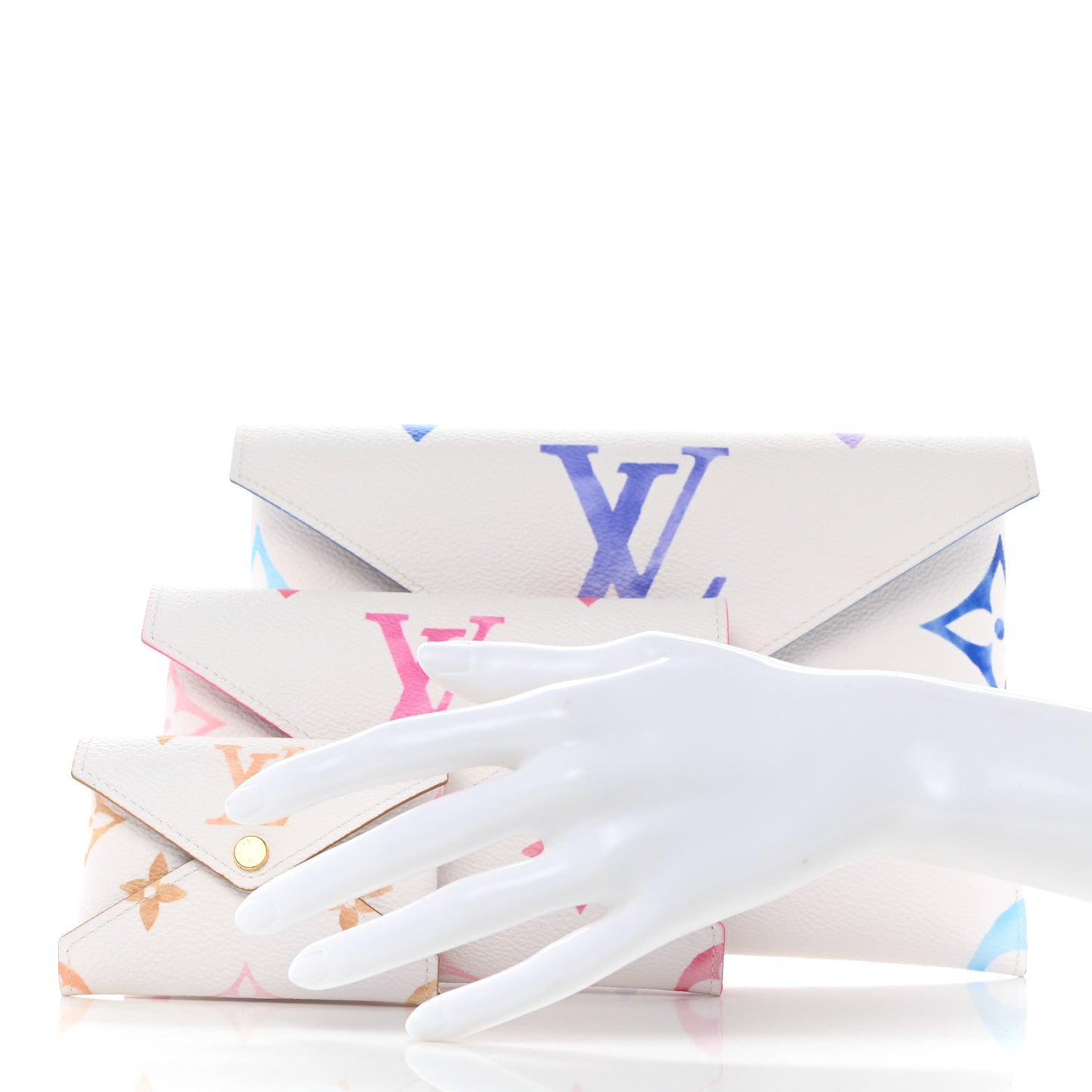 Monogram Giant By The Pool Kirigami Pochette Set Blue Rose Beige