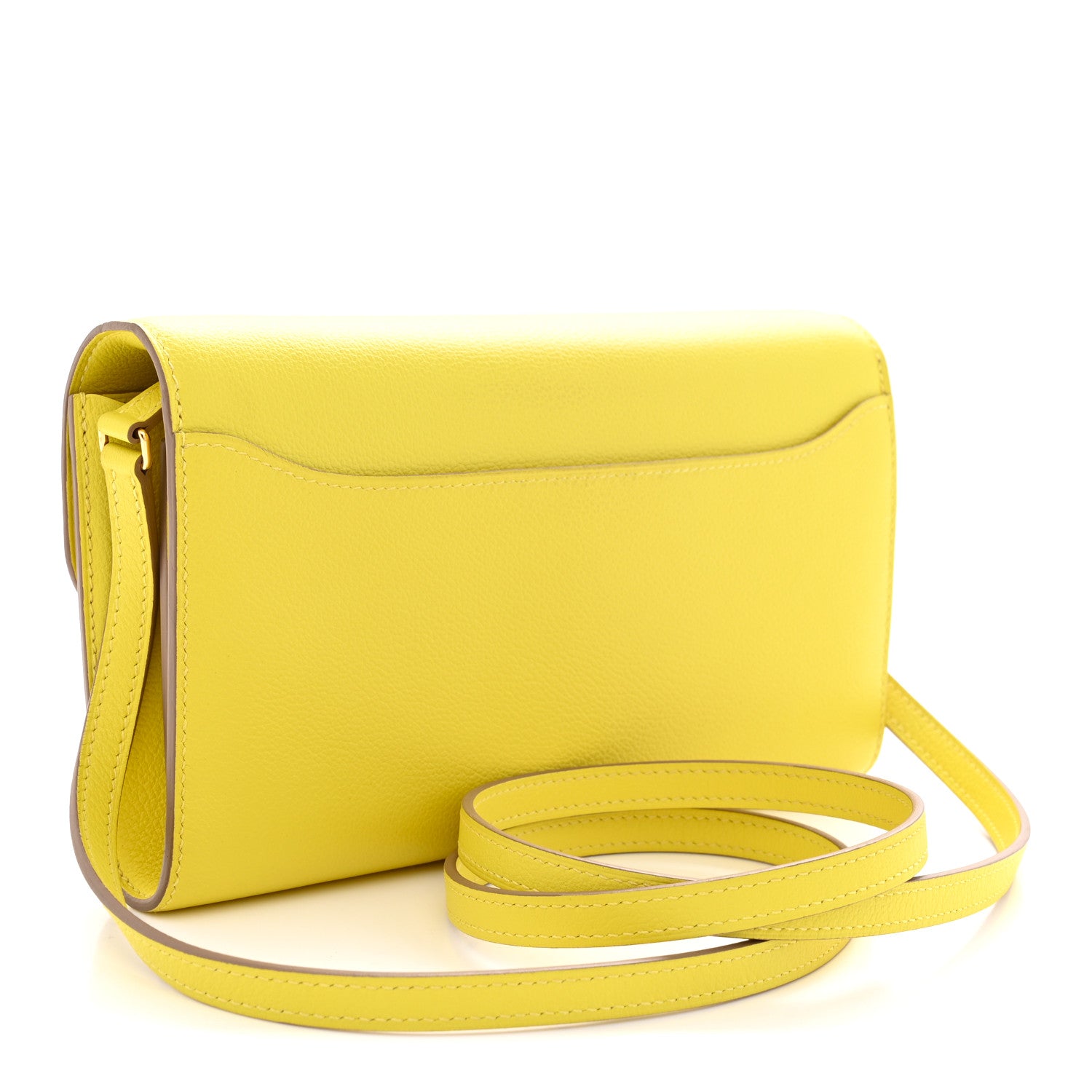 Hermes Evercolor Constance Wallet To Go Lime 3 of 10