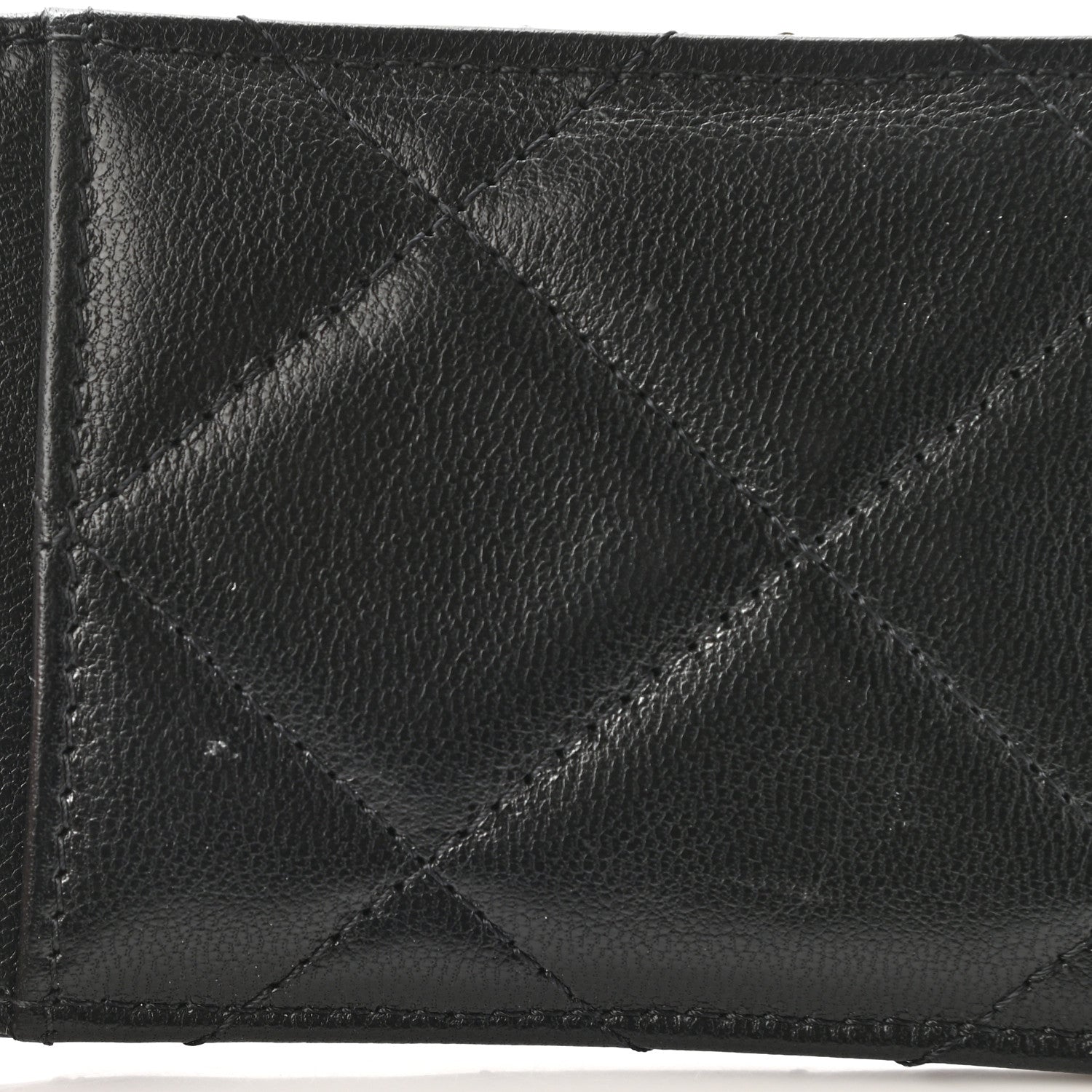 Chanel Shiny Goatskin Quilted Chanel 19 Card Holder On Chain Black 9 of 9