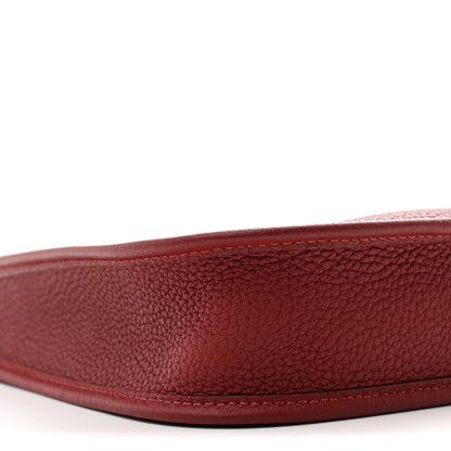 Hermes Taurillon Clemence Evelyne TPM Rouge H 8 of 10