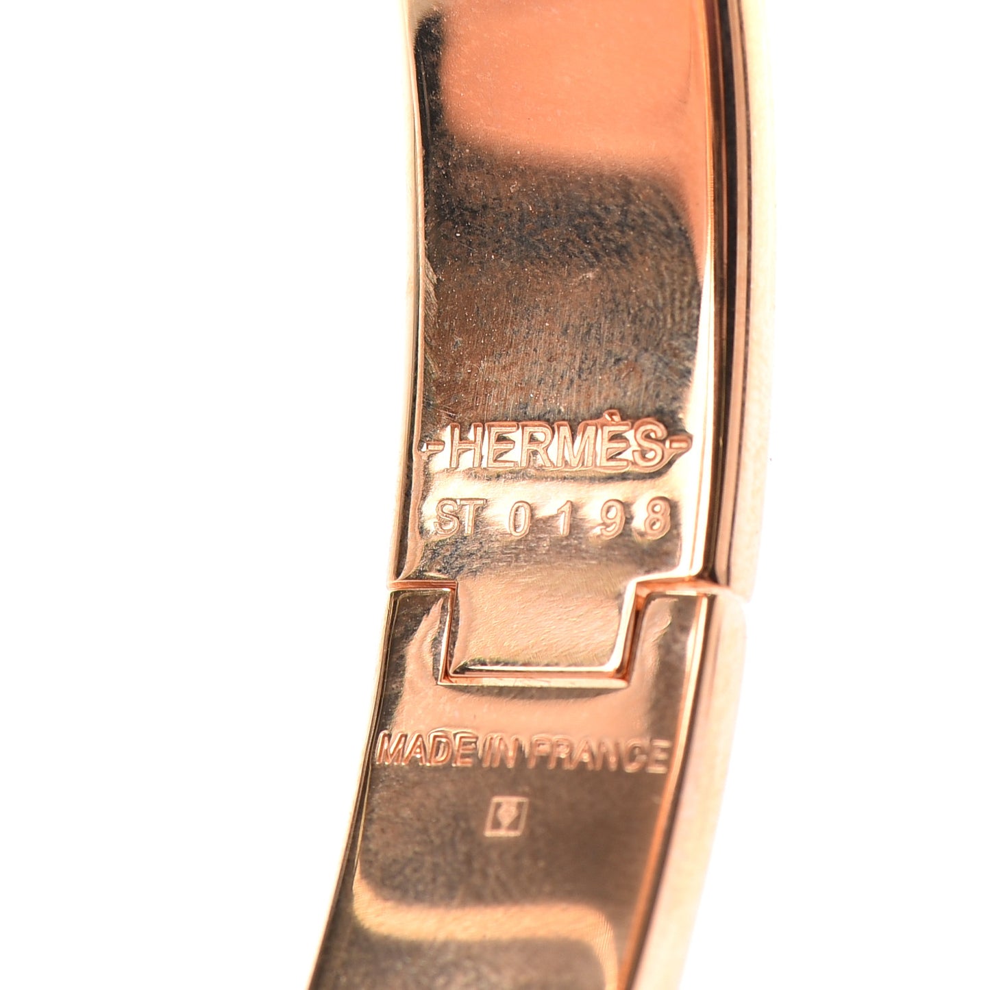 Enamel Narrow Clic Clac H Bracelet PM White