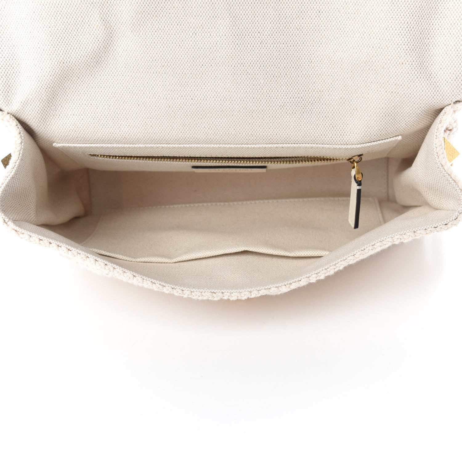 Valentino Garavani Knit Large Roman Stud Shoulder Bag Ecru 5 of 9