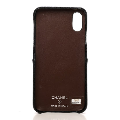 Chanel Caviar Quilted iPhone X Coco Tech Case Black 3 of 5