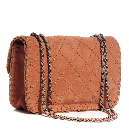 Chanel Suede Stitched Small Flap Pink 3 of 8
