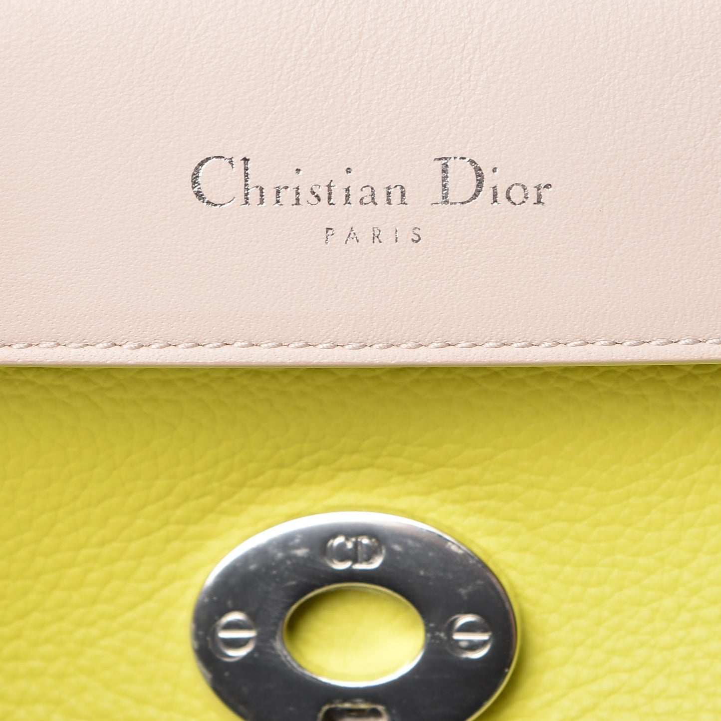 Smooth Calfskin Mini Be Dior Flap Vert Acide
