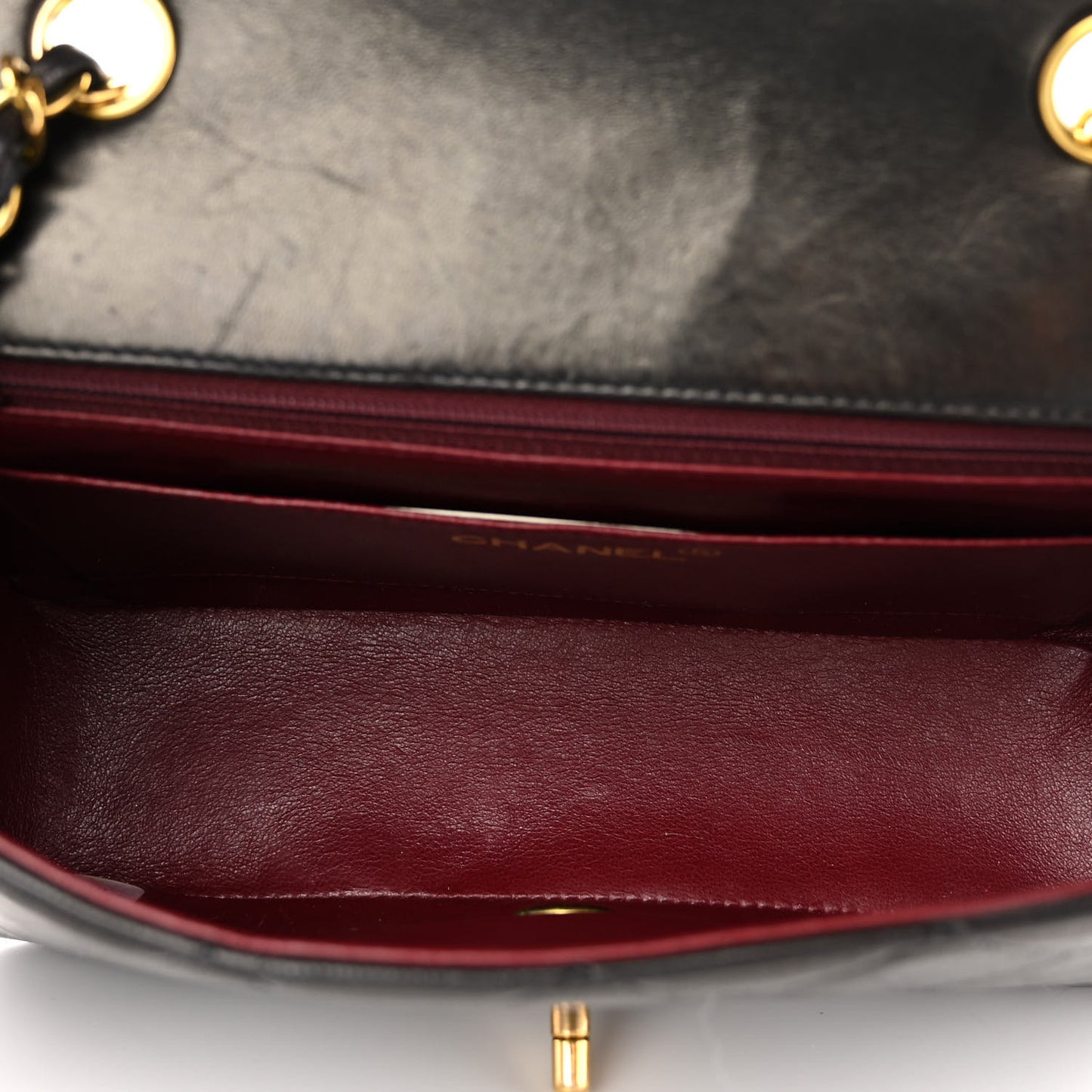 Lambskin Quilted Small Single Flap Black