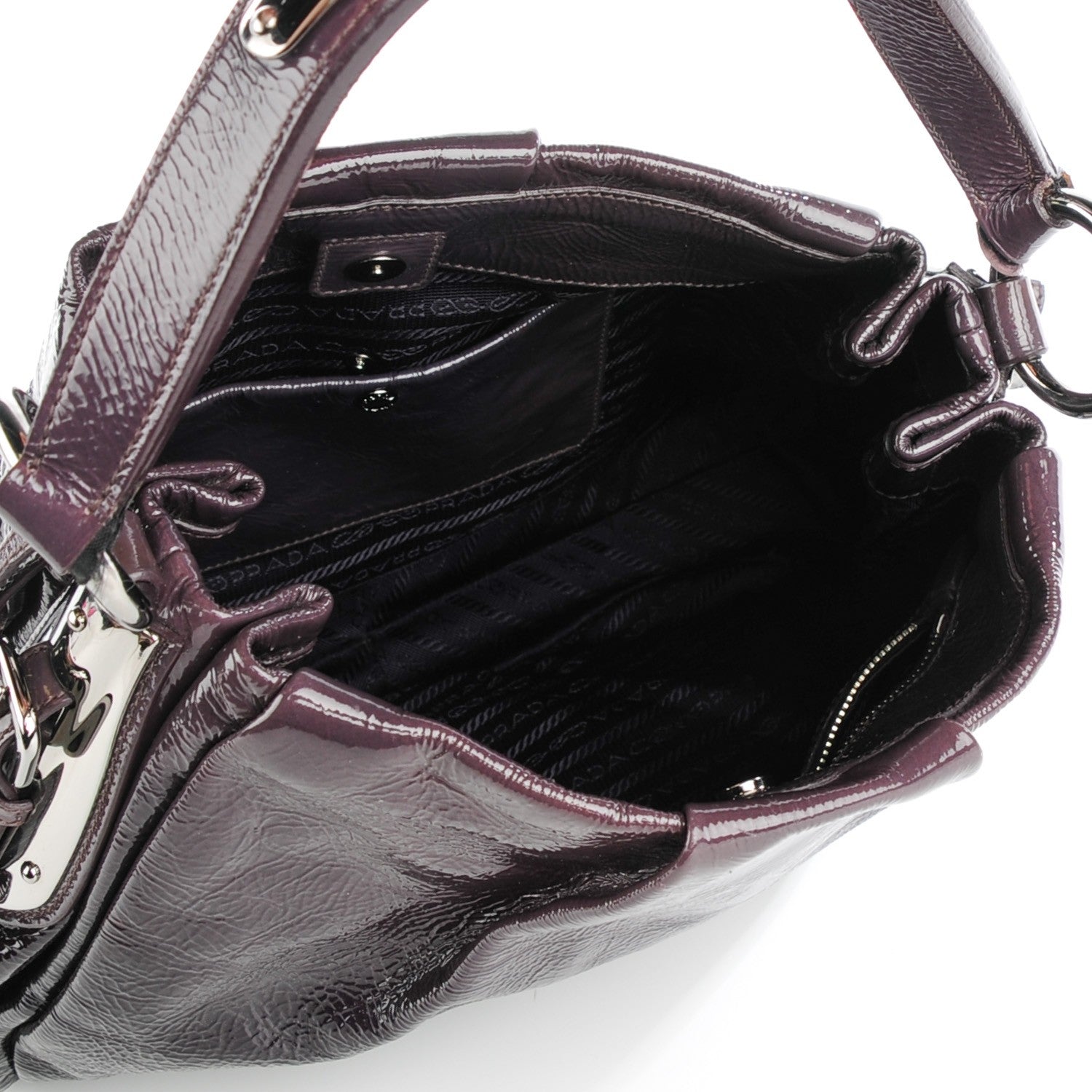 Prada Vernice Sfumata Hobo Mirtillo 5 of 8