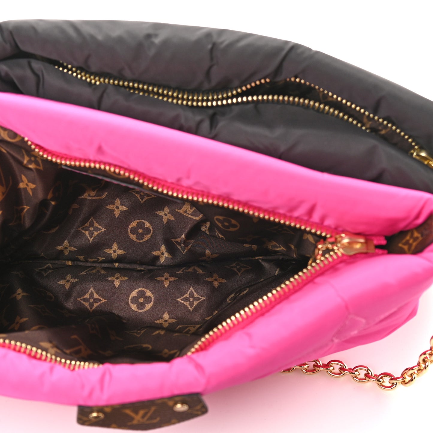 Econyl Monogram Pillow Maxi Multi Pochette Accessories Black Fuchsia