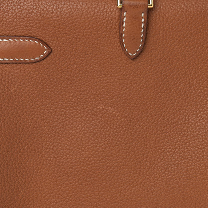 Hermes Natural Barenia Faubourg Kelly Ado Backpack Fauve 9 of 11