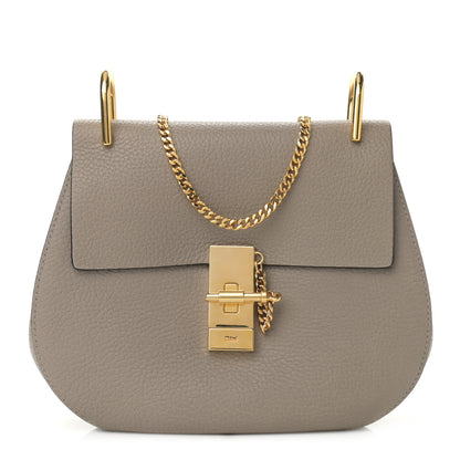 Chloe Grained Lambskin Drew Shoulder Bag Motty Grey 1 of 9