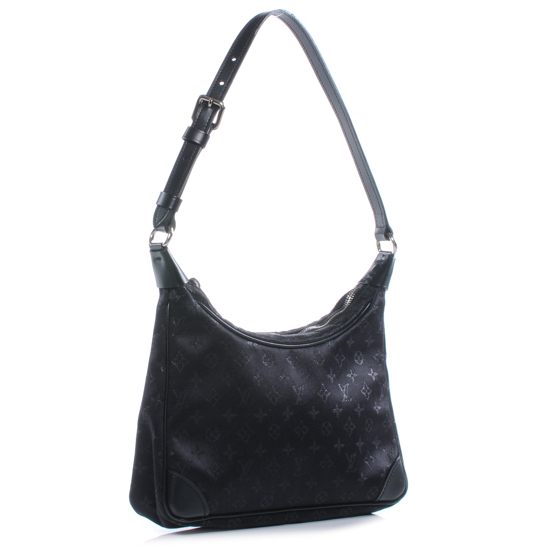 Louis Vuitton Satin Monogram Little Boulogne Black 3 of 7
