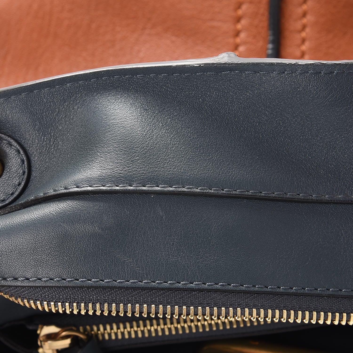 Chloe Grained Lambskin Keri Tote Caramel 13 of 14