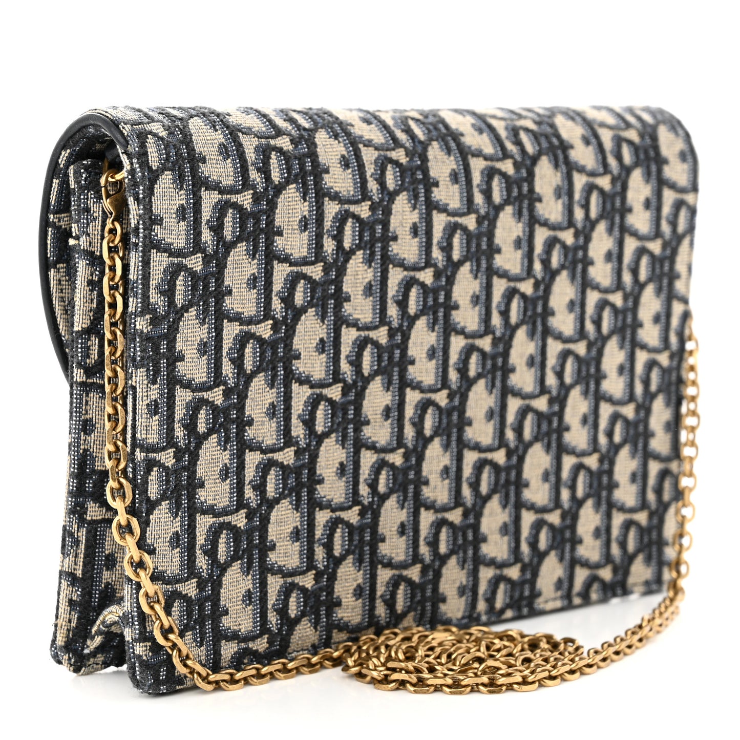 Oblique Saddle Chain Pouch Blue