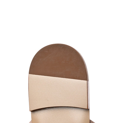 Valentino Garavani Pebbled Calfskin Rockstud Flat Cage Mules 37.5 Poudre 13 of 16