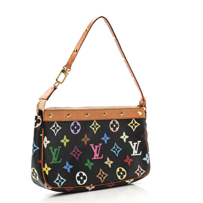 Louis Vuitton Monogram Multicolor Pochette Accessories Black 3 of 14