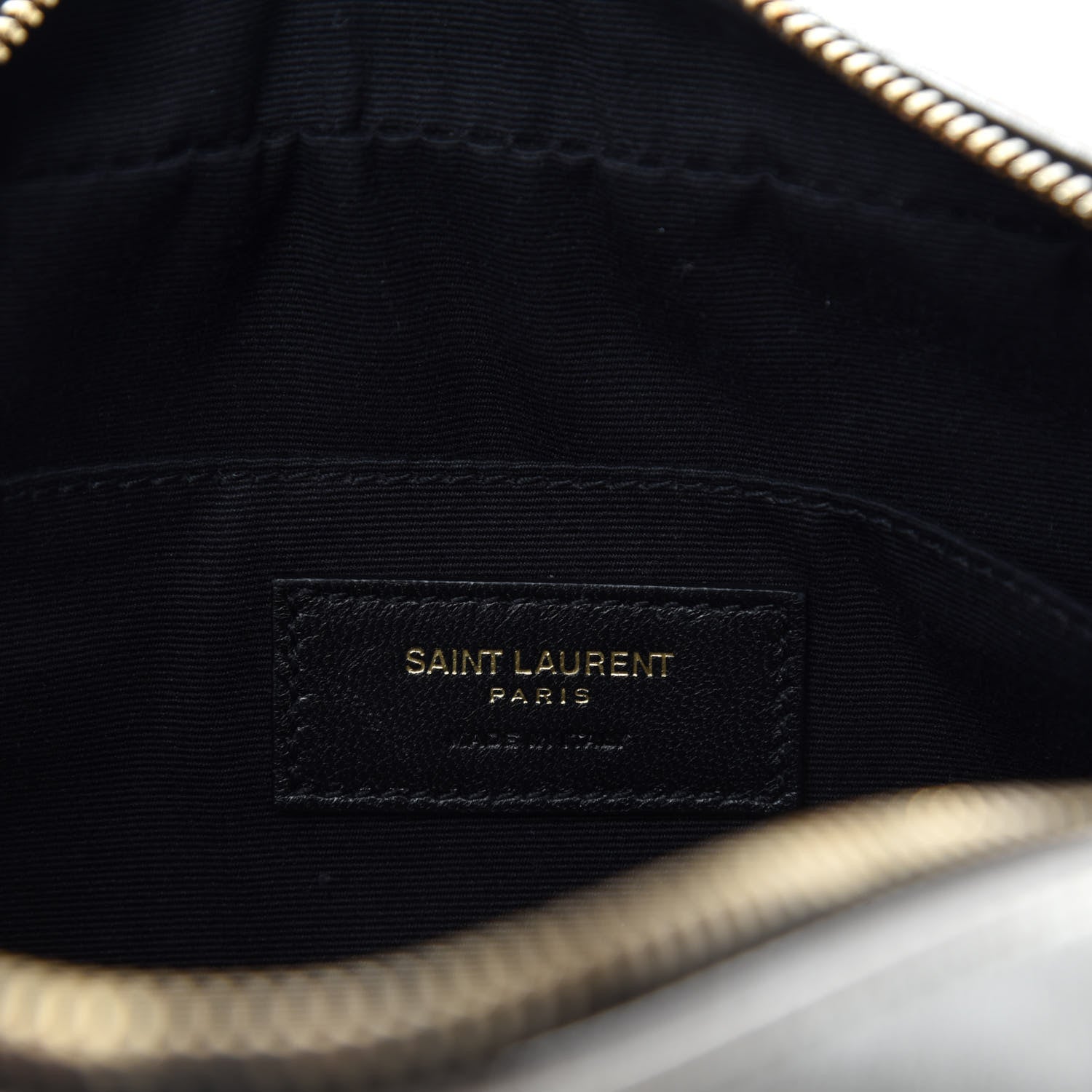 Saint Laurent Metallic Calfskin Matelasse Monogram Lou Camera Bag Platino 8 of 11