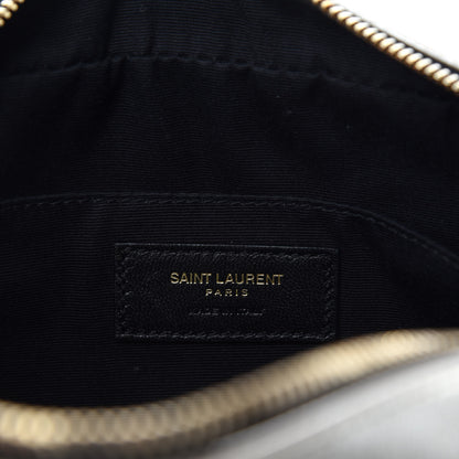 Saint Laurent Metallic Calfskin Matelasse Monogram Lou Camera Bag Platino 8 of 11