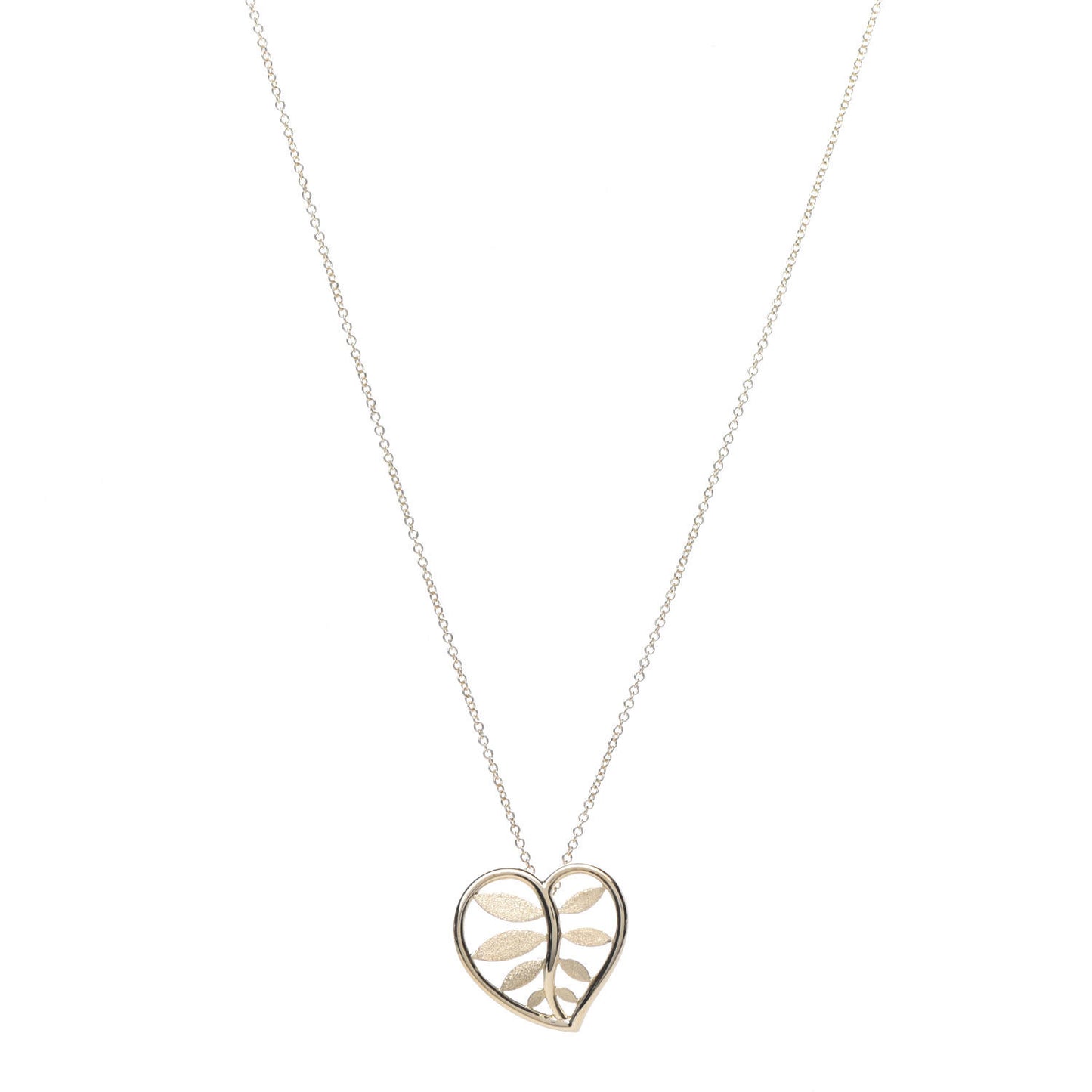 18K Yellow Gold Paloma Picasso Villa Paloma Heart Palm Pendant Necklace
