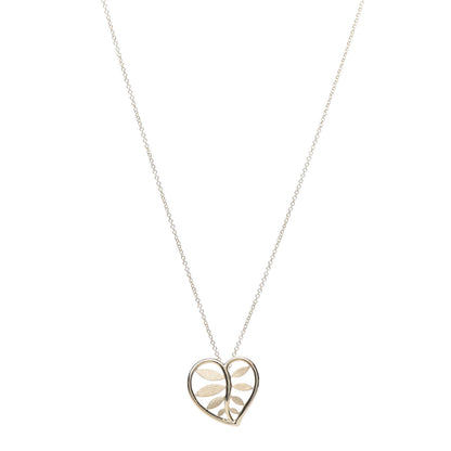 Tiffany 18K Yellow Gold Paloma Picasso Villa Paloma Heart Palm Pendant Necklace 1 of 10