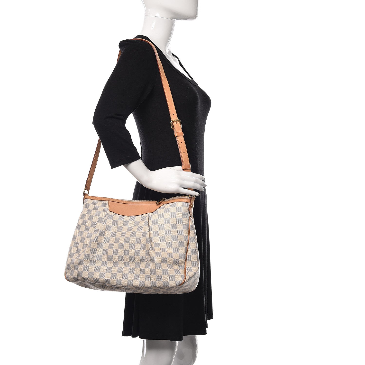 Louis Vuitton Damier Azur Siracusa MM 2 of 10