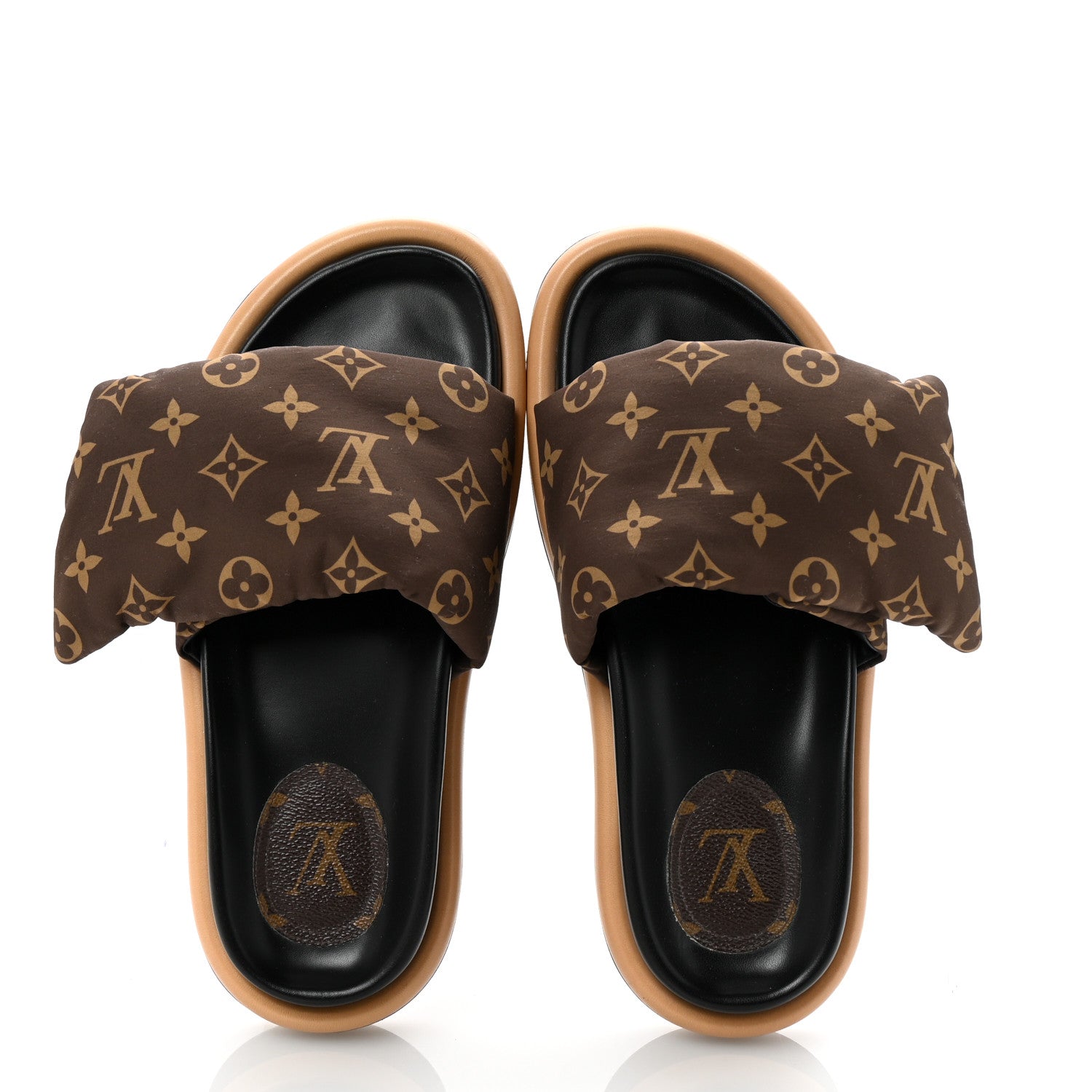 Louis Vuitton Nylon Monogram Pool Pillow Comfort Mule 39 Cacao Brown 2 of 9
