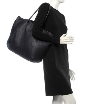 Prada Cervo Deerskin Shopper Tote Navy 2 of 6