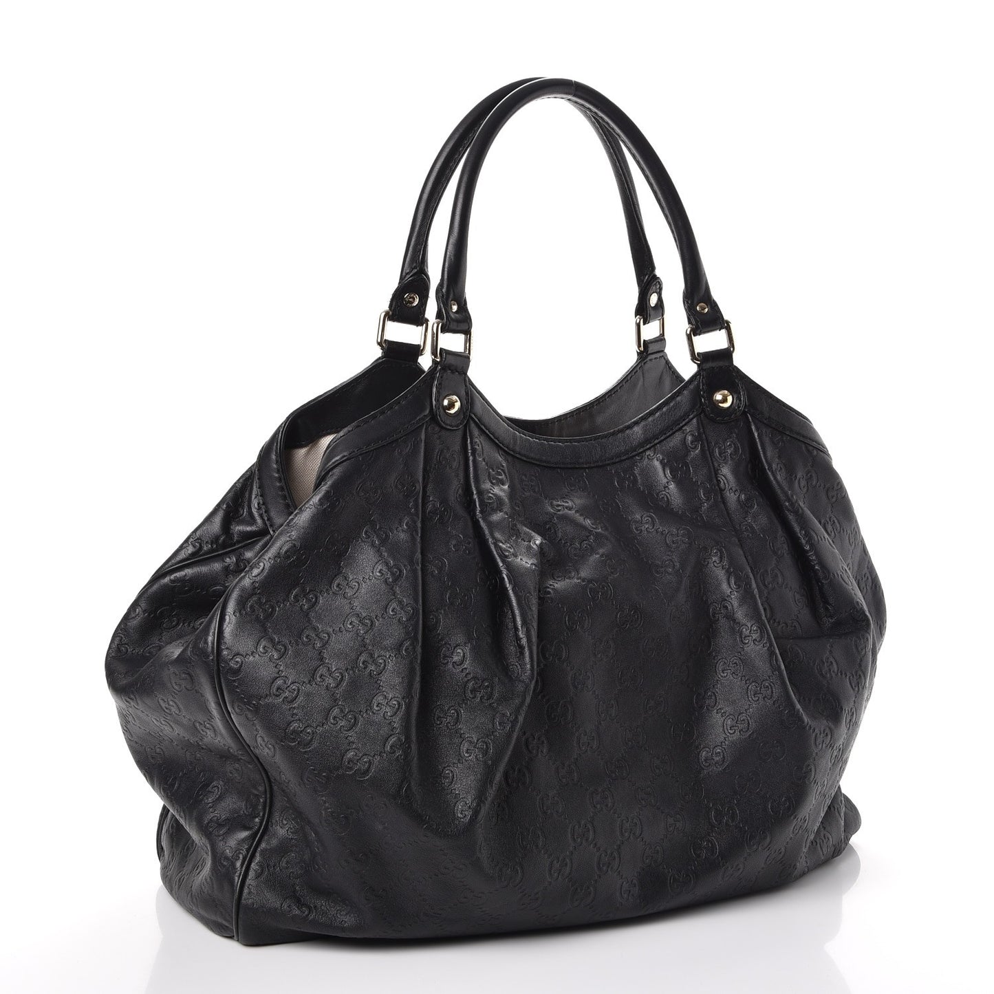 Guccissima Large Sukey Tote Black