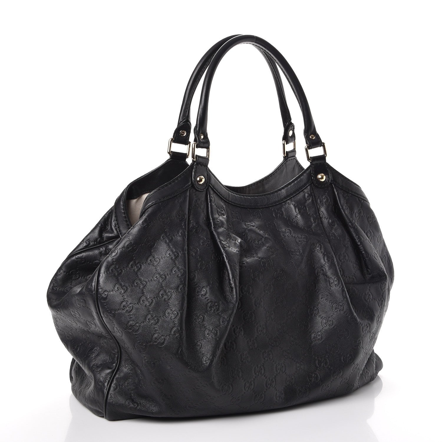 Gucci Guccissima Large Sukey Tote Black 3 of 13
