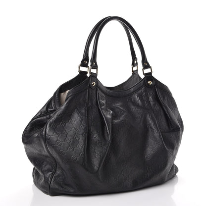 Gucci Guccissima Large Sukey Tote Black 3 of 13