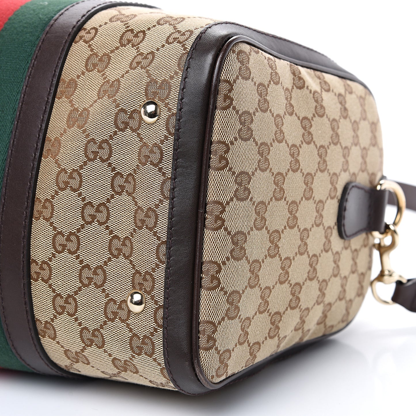 Monogram Vintage Web Medium Boston Dark Brown