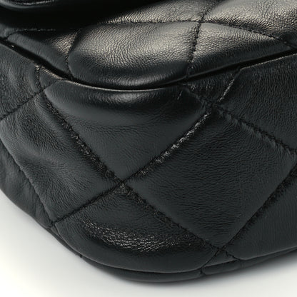 Chanel Lambskin Quilted Small Lacquered Chain Flap Black 9 of 12
