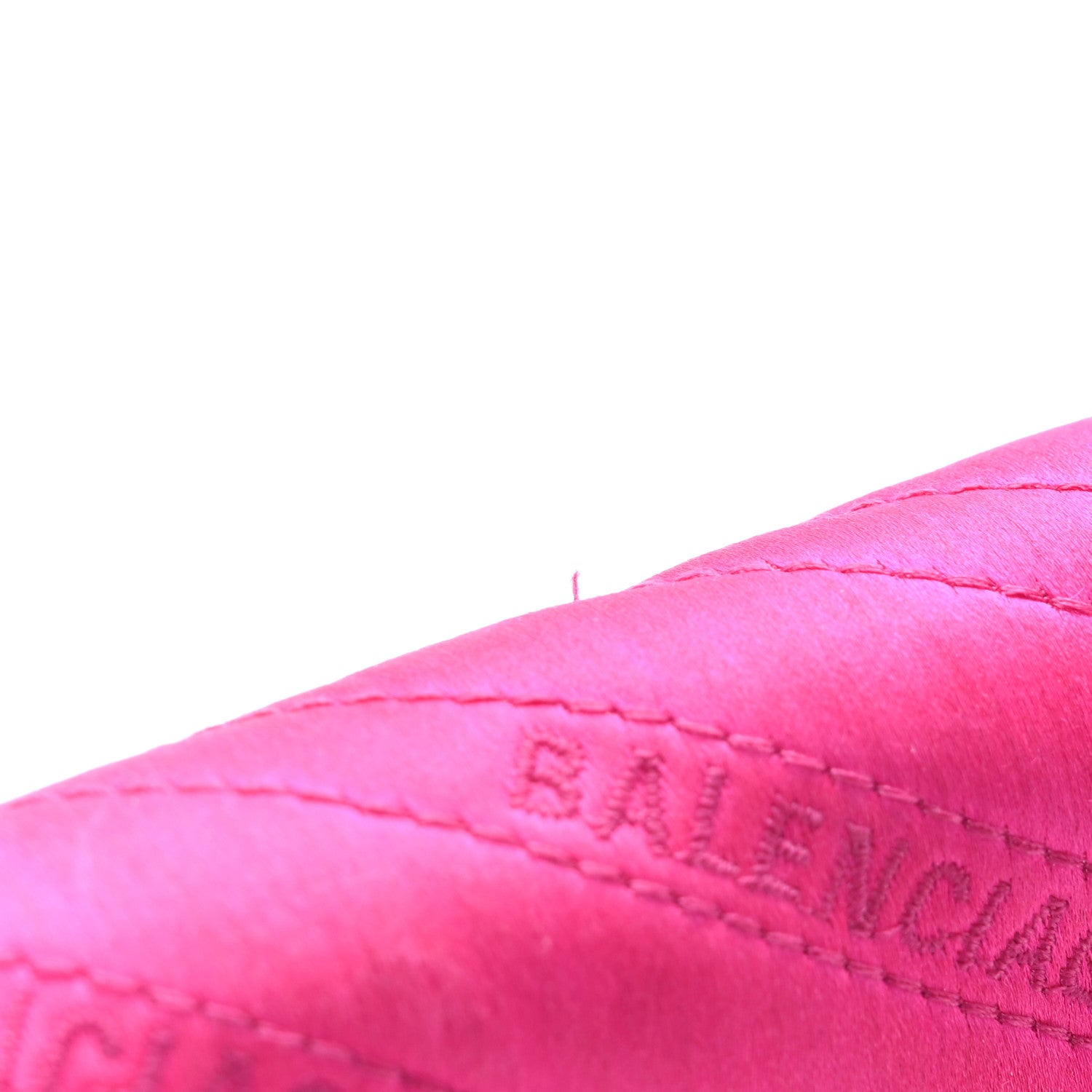 Balenciaga Satin Jacquard Logo Matelasse BB Wallet On Chain Fuchsia 11 of 13
