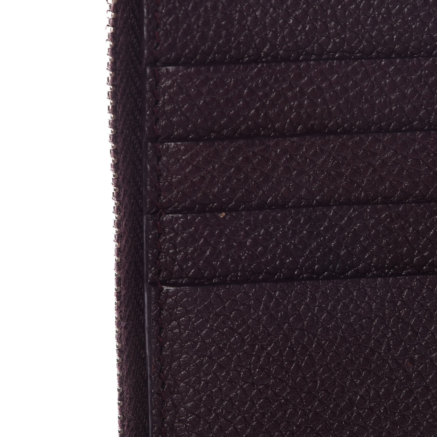 Saint Laurent Grained Calfskin 5 Fragments Zip Pouch Card Holder Amaranto 8 of 9