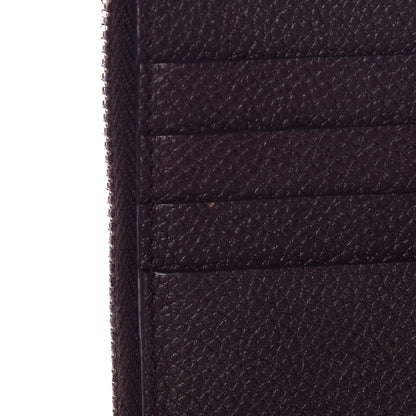Saint Laurent Grained Calfskin 5 Fragments Zip Pouch Card Holder Amaranto 8 of 9