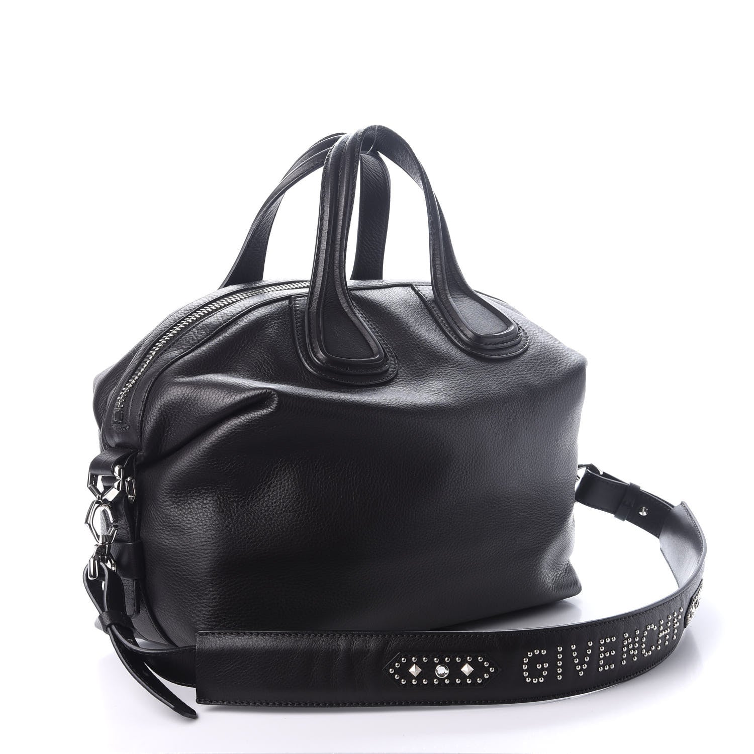 Givenchy Waxed Calfskin Studded Medium Nightingale Black 2 of 9
