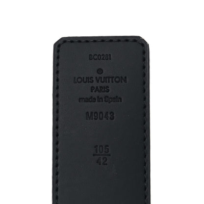 Louis Vuitton Monogram Eclipse Taigarama 40mm LV Initiales Reversible Belt 105 42 Black 4 of 8
