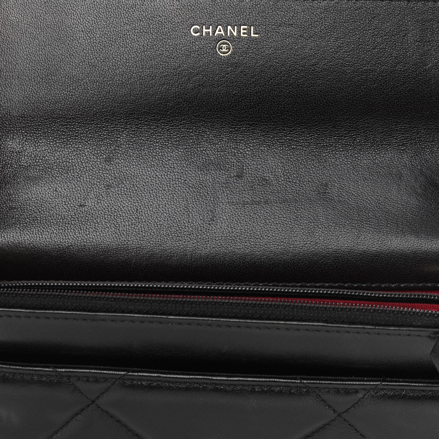 Lambskin Quilted Chanel 19 Wallet On Chain WOC Black
