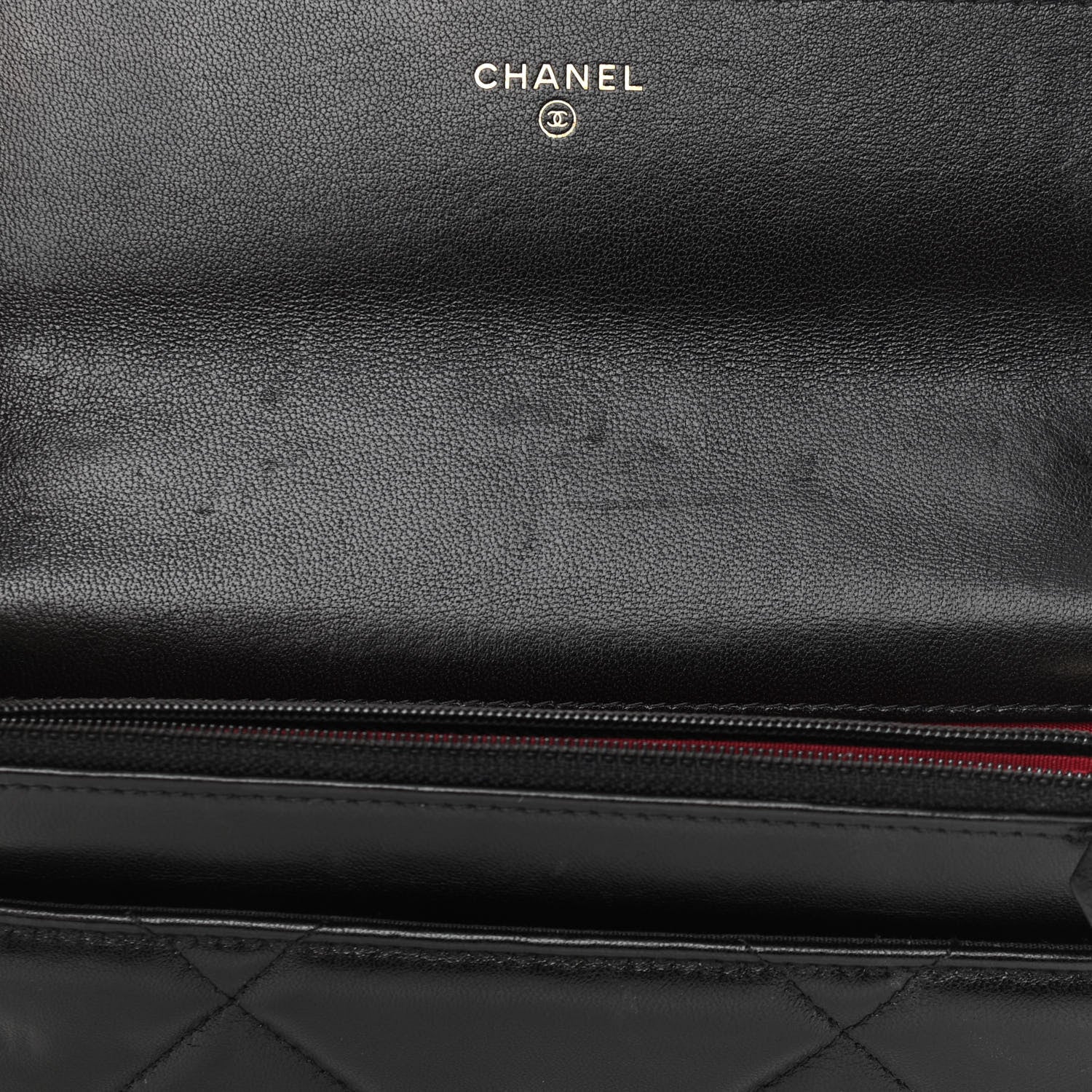 Chanel Lambskin Quilted Chanel 19 Wallet On Chain WOC Black 12 of 15