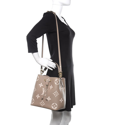 Louis Vuitton Empreinte Monogram Giant Neonoe MM Tourterelle Creme 3 of 9