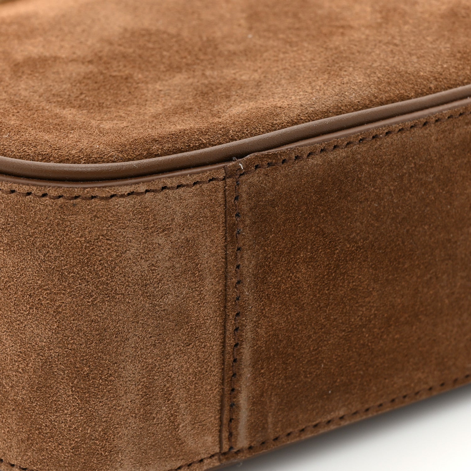 Saint Laurent Suede Calfskin Shearling Le 5 A 7 Hobo Dark Cigar Natural Beige 12 of 13