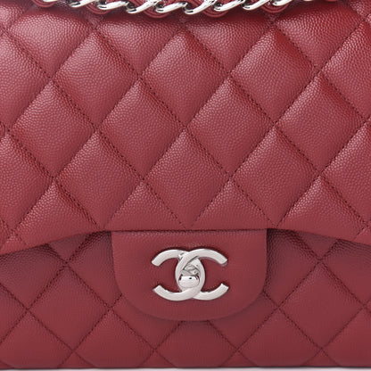 Chanel Caviar Quilted Jumbo Double Flap Red 10 of 10