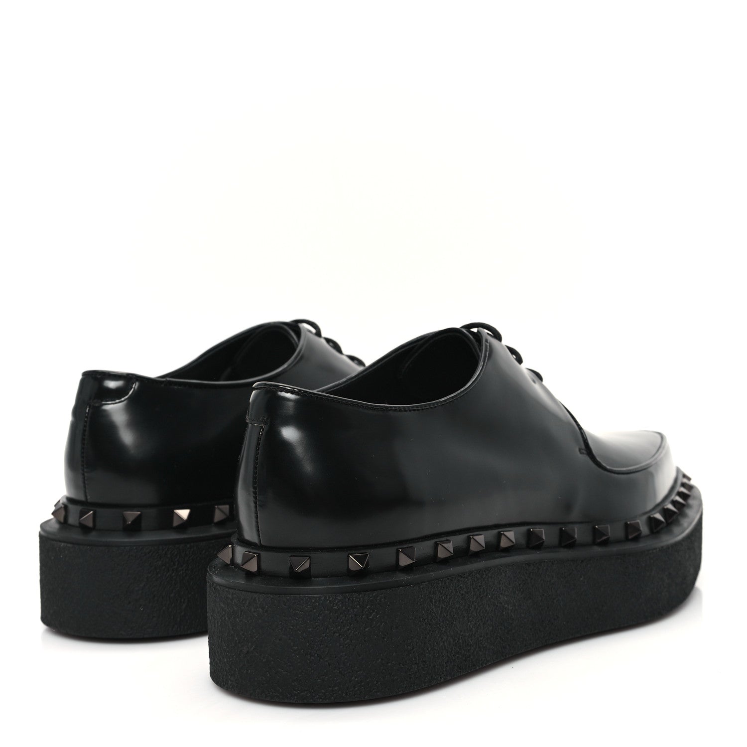 Valentino Garavani Calfskin Rockstud Womens M-Way Derby Loafers 41 Black 5 of 12