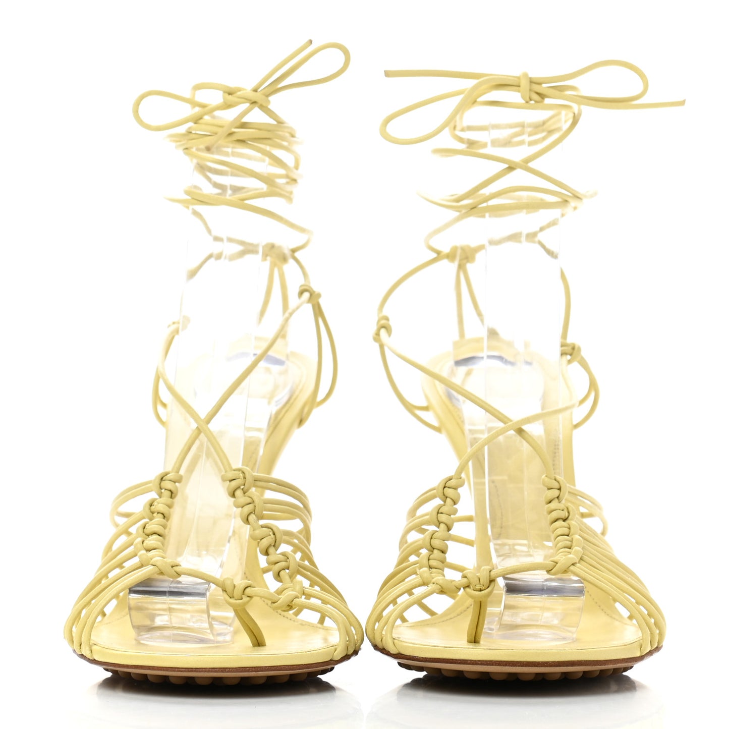Nappa Dot Ankle Tie Sandals 38.5 Moon Beam