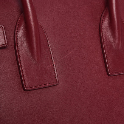 Saint Laurent Calfskin Small Sac De Jour Oxblood 13 of 22
