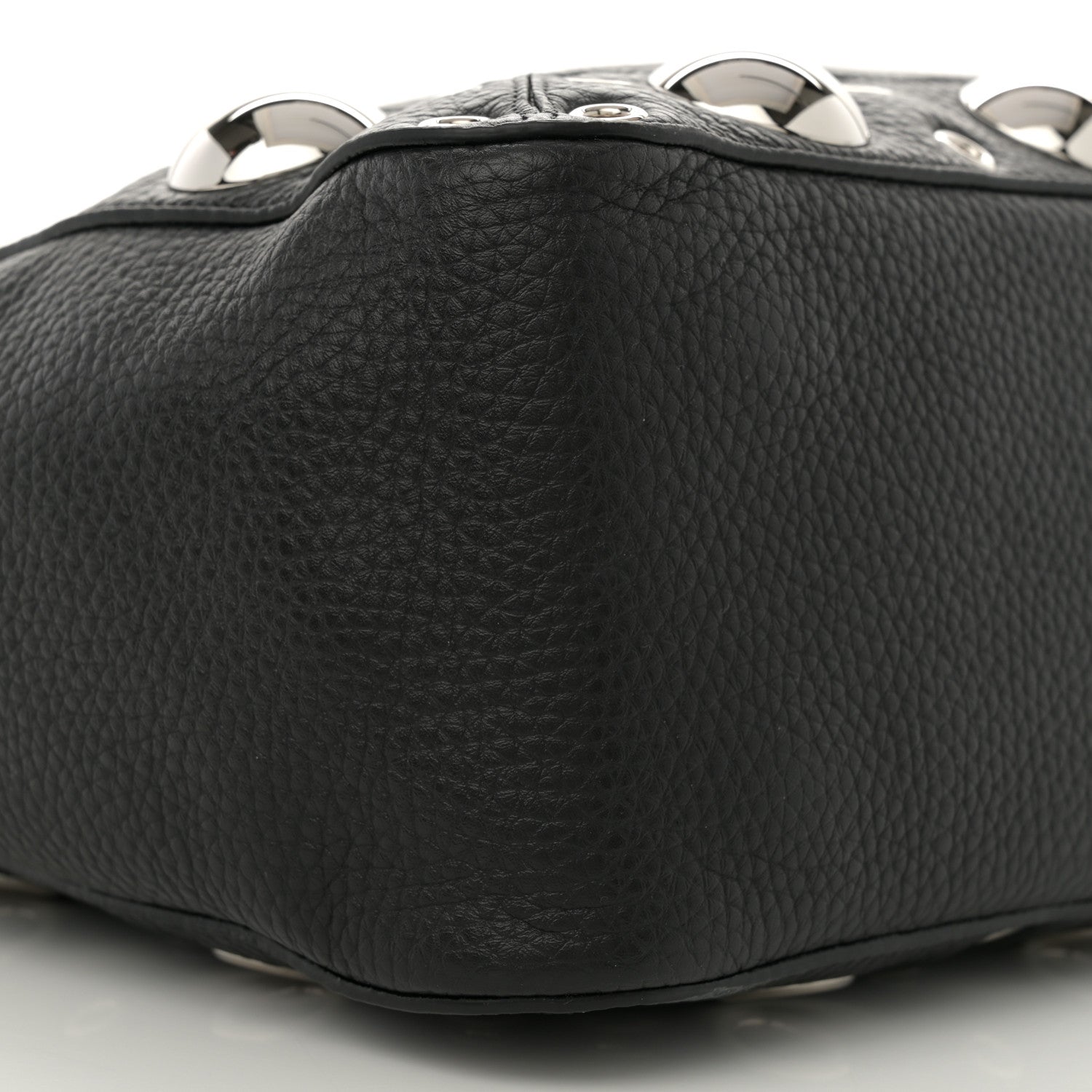 Valentino Garavani Grainy Calfskin Studded Medium Nellcote Shopping Tote Black 9 of 11