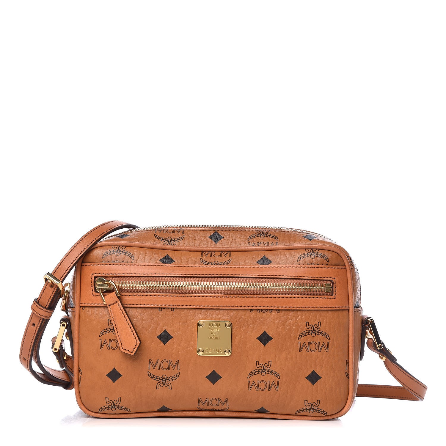 MCM Visetos Heritage Crossbody Bag Cognac 1 of 10
