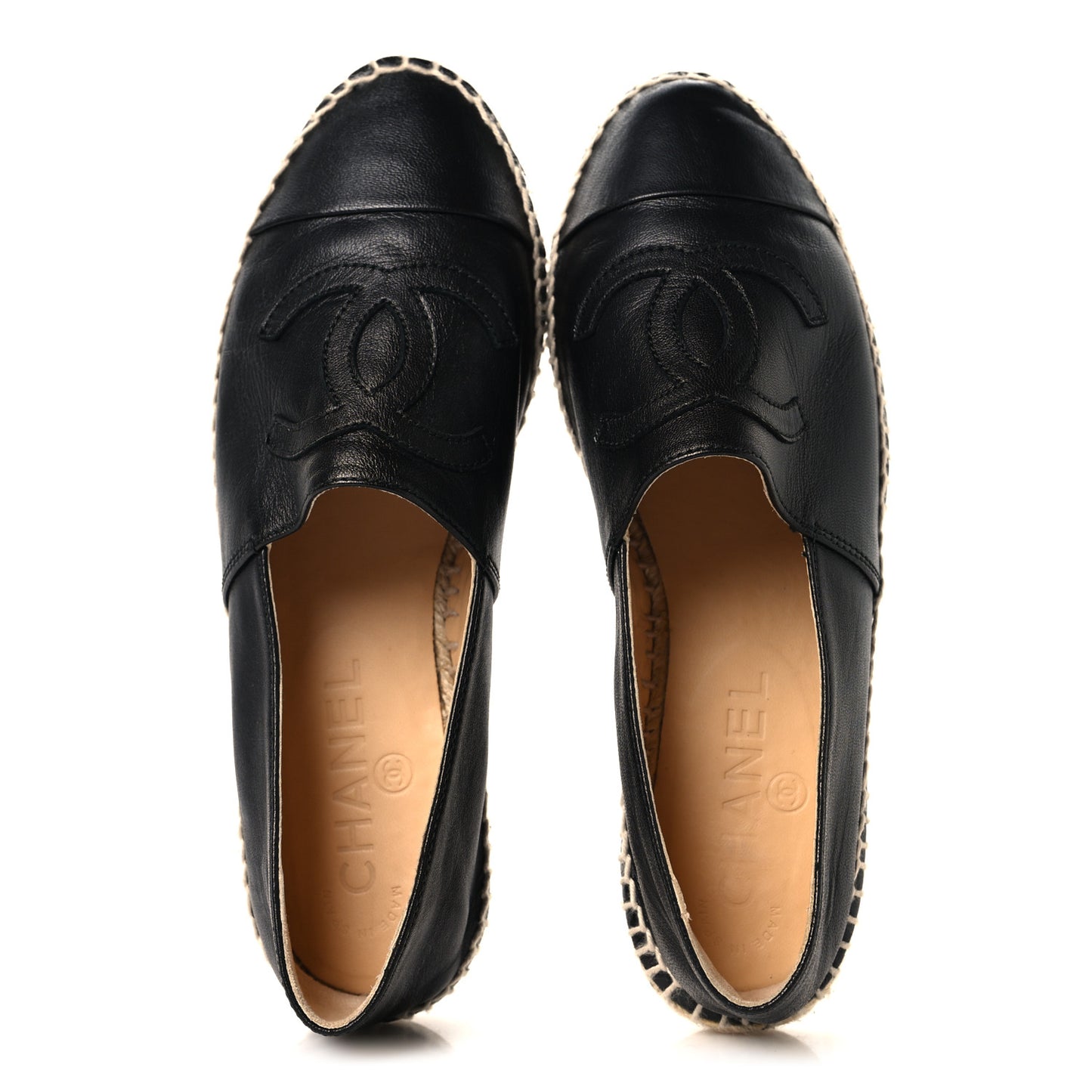 Lambskin CC Espadrilles 40 38 Black