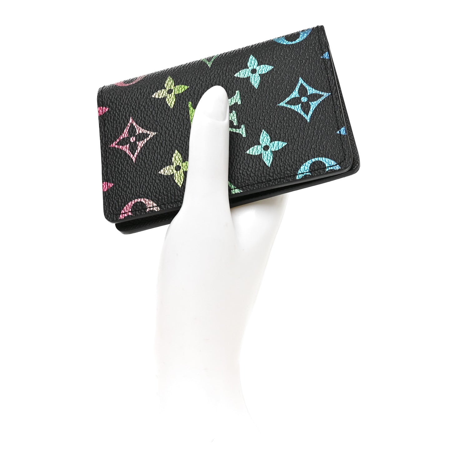 Monogram Iridescent Pocket Organizer NM Black